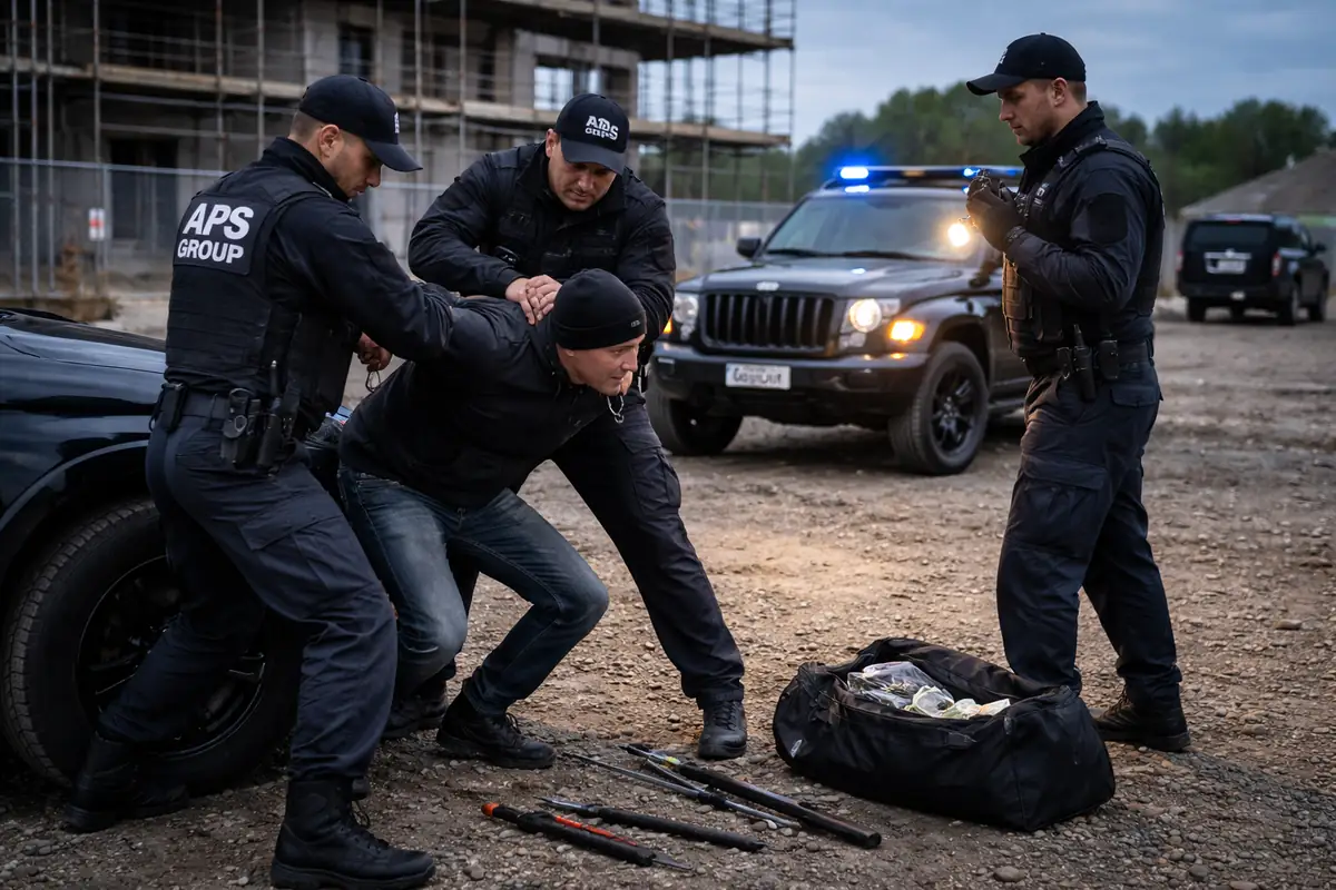 Baustellenbewachung verhindert Einbruch auf Baustelle durch professionelle Sicherheitspräsenz und schnelle Reaktion