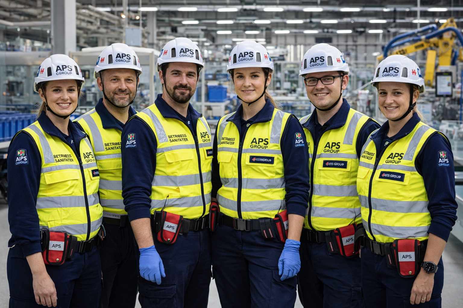 Betriebssanitäter Produktion bundesweit im Einsatz in einer Produktionsumgebung.