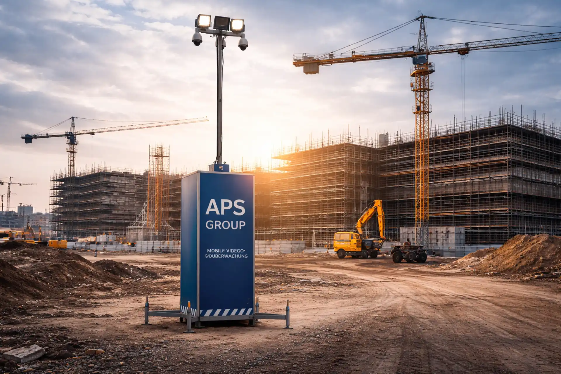 Mobile Videoüberwachung Baustelle bundesweit mit moderner Absicherung für Baustellen und Zugänge.