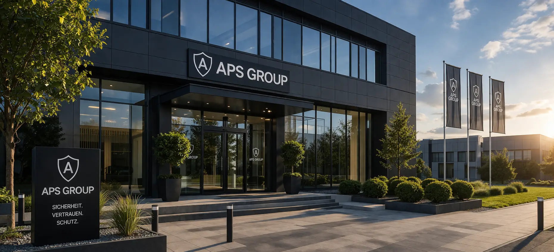 APS Group Sicherheitsdienst mit moderner Sicherheitszentrale und professioneller Struktur für bundesweite Sicherheitslösungen
