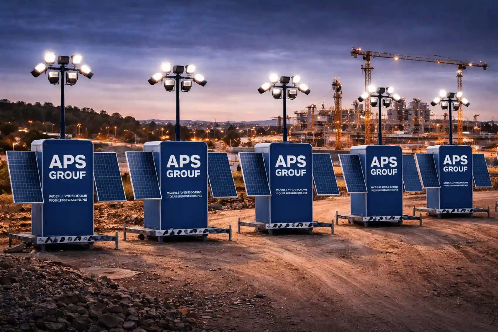 Mobile Videoüberwachung Kamera bundesweit als erweiterte Überwachungslösung mit mehreren Kameratürmen.