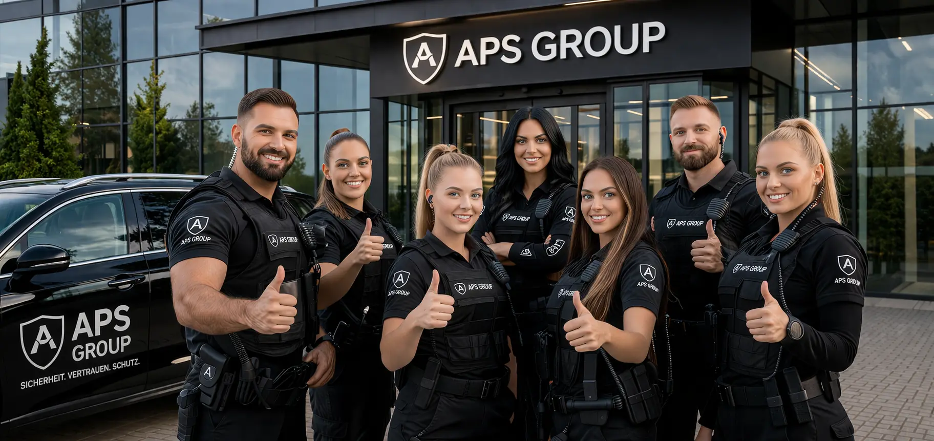 Sicherheitsdienst bundesweit mit professionellem APS Group Sicherheitspersonal