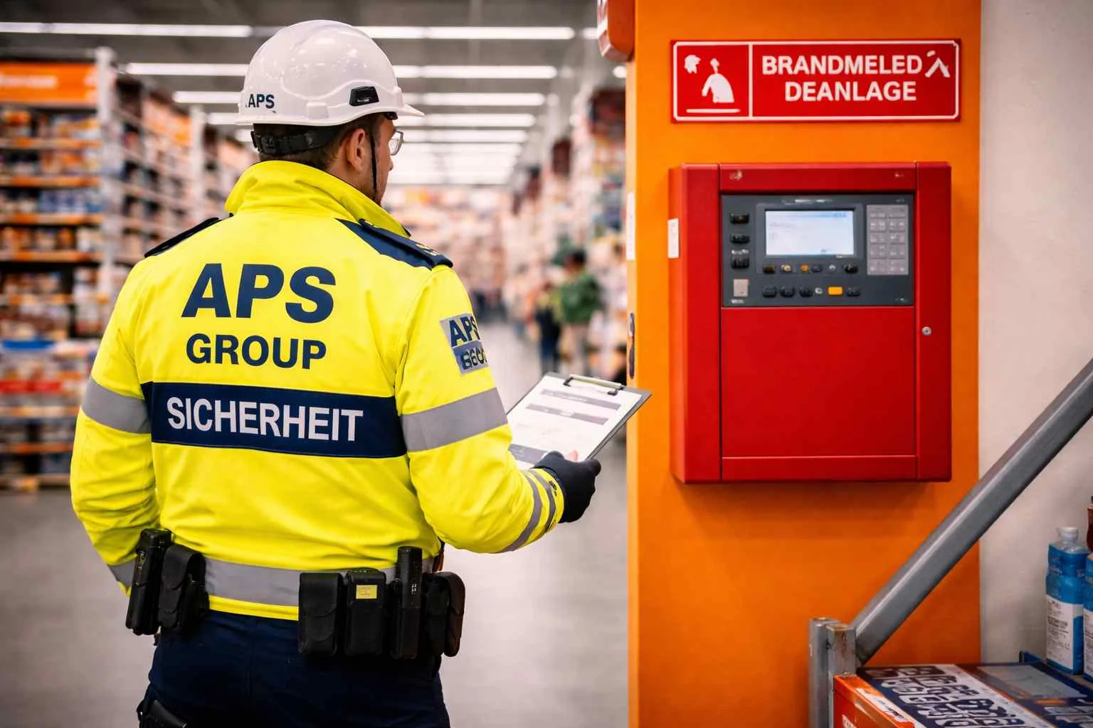 Brandwache bei Ausfall BMA bundesweit in einer gewerblichen Fläche.