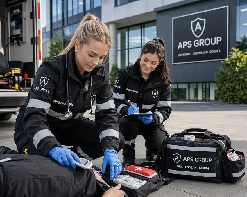 Betriebssanitäter von APS Group im professionellen Einsatz