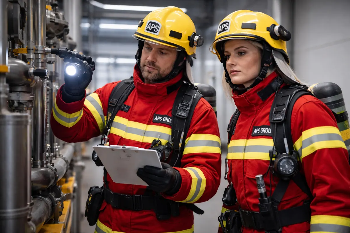 Brandwache bundesweit mit professioneller Kontrolle und Überwachung sensibler Bereiche durch APS Group
