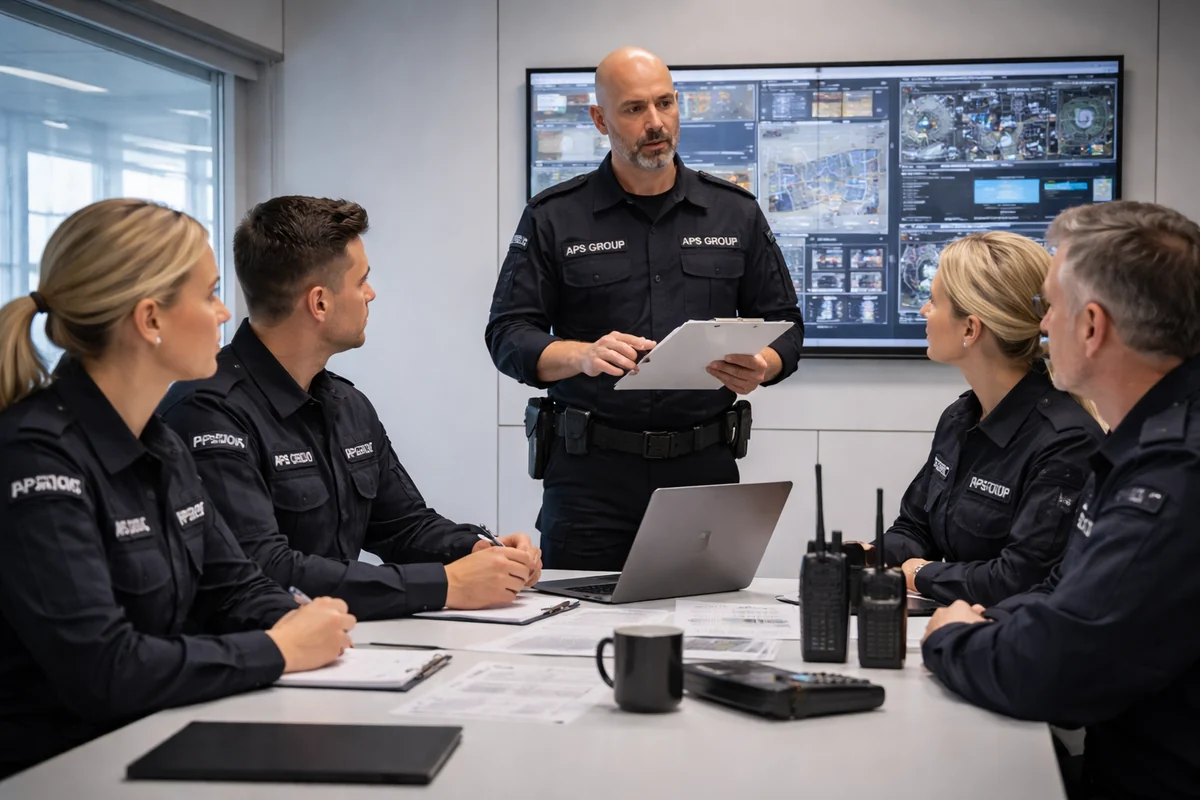 Brandwache bundesweit mit Teambesprechung und abgestimmter Einsatzorganisation durch APS Group