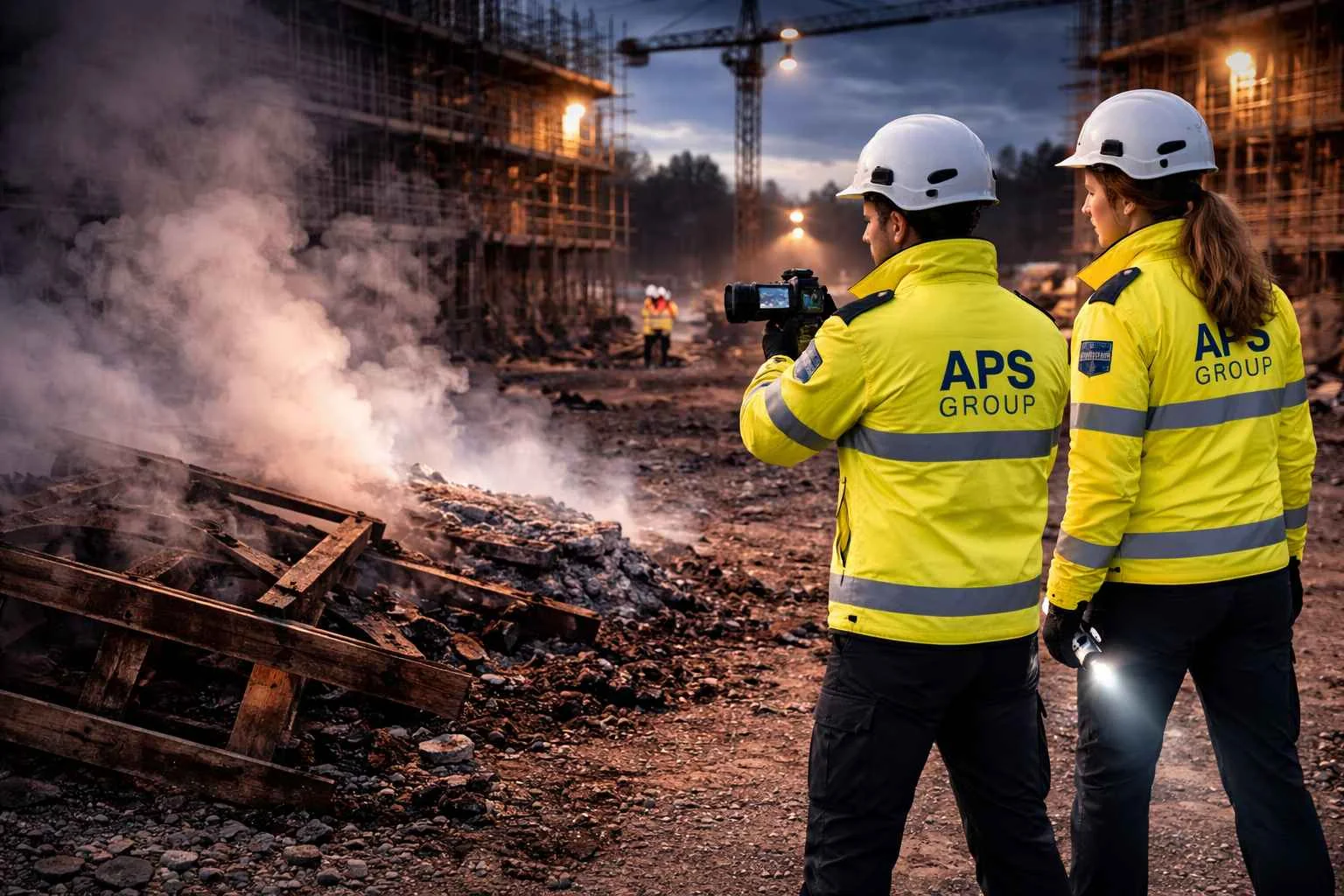 Brandwache nach Feuer bundesweit im Einsatz nach einem Brandereignis.