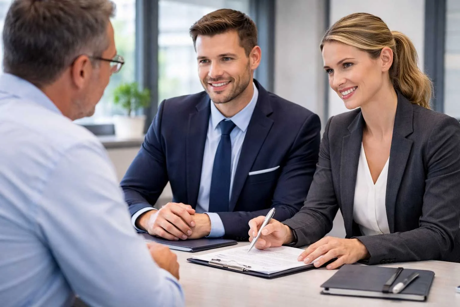 Empfangsdienst Unternehmen bundesweit im Kundengespräch am Empfang.