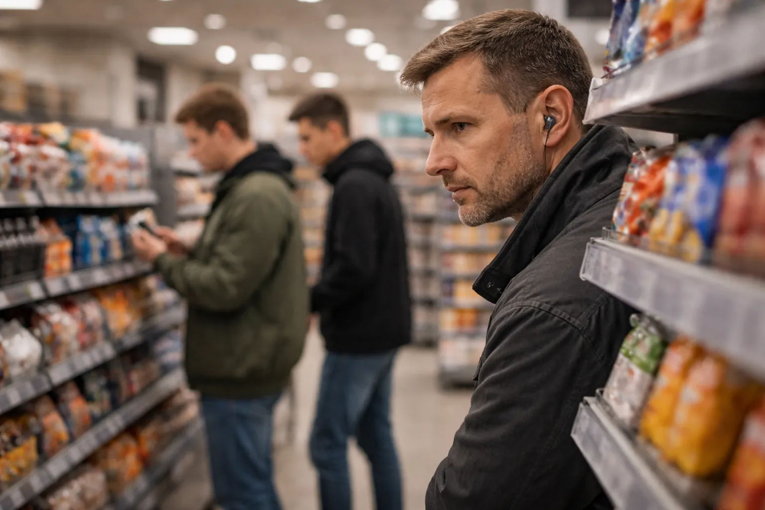 Ladendetektiv bundesweit bei diskreter Beobachtung im Verkaufsraum.