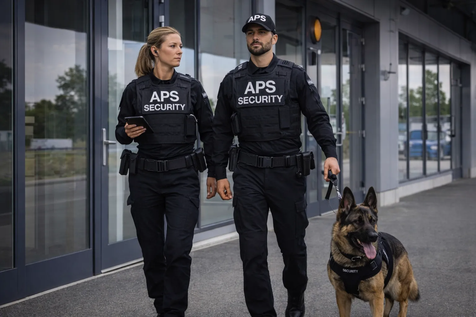 Objektschutz bundesweit mit Sicherheitsrundgang und Diensthund für professionelle Kontrolle von Außenflächen und sensiblen Objekten
