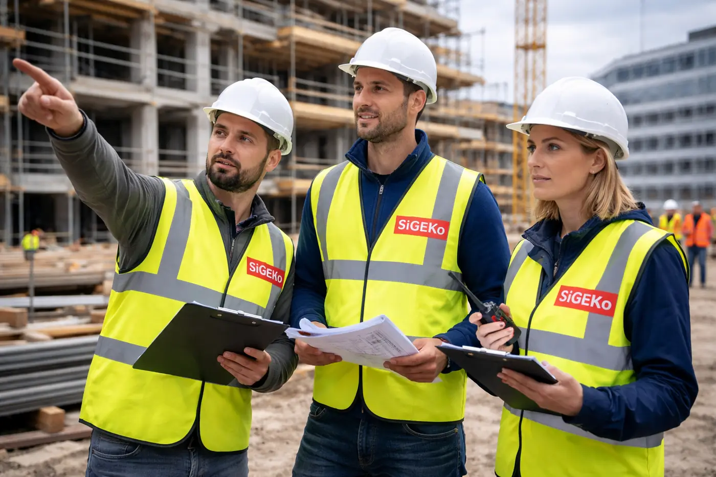 SiGeKo bundesweit in der praktischen Baustellenarbeit mit laufender Sicherheits und Gesundheitsschutzkoordination vor Ort