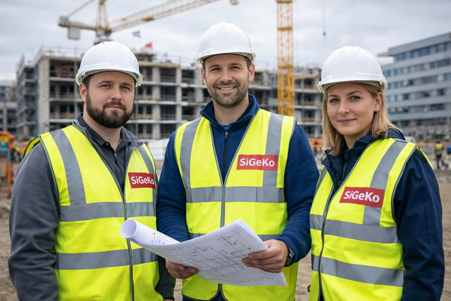 SiGeKo bundesweit auf der Baustelle mit Sicherheits und Gesundheitsschutzkoordination für Bauprojekte, Ausführung und Planung in ganz Deutschland