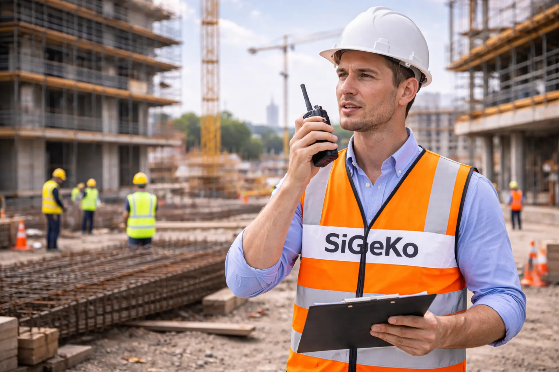 SiGeKo Baustelle bundesweit mit Sicherheits und Gesundheitskoordination auf einer Baustelle.