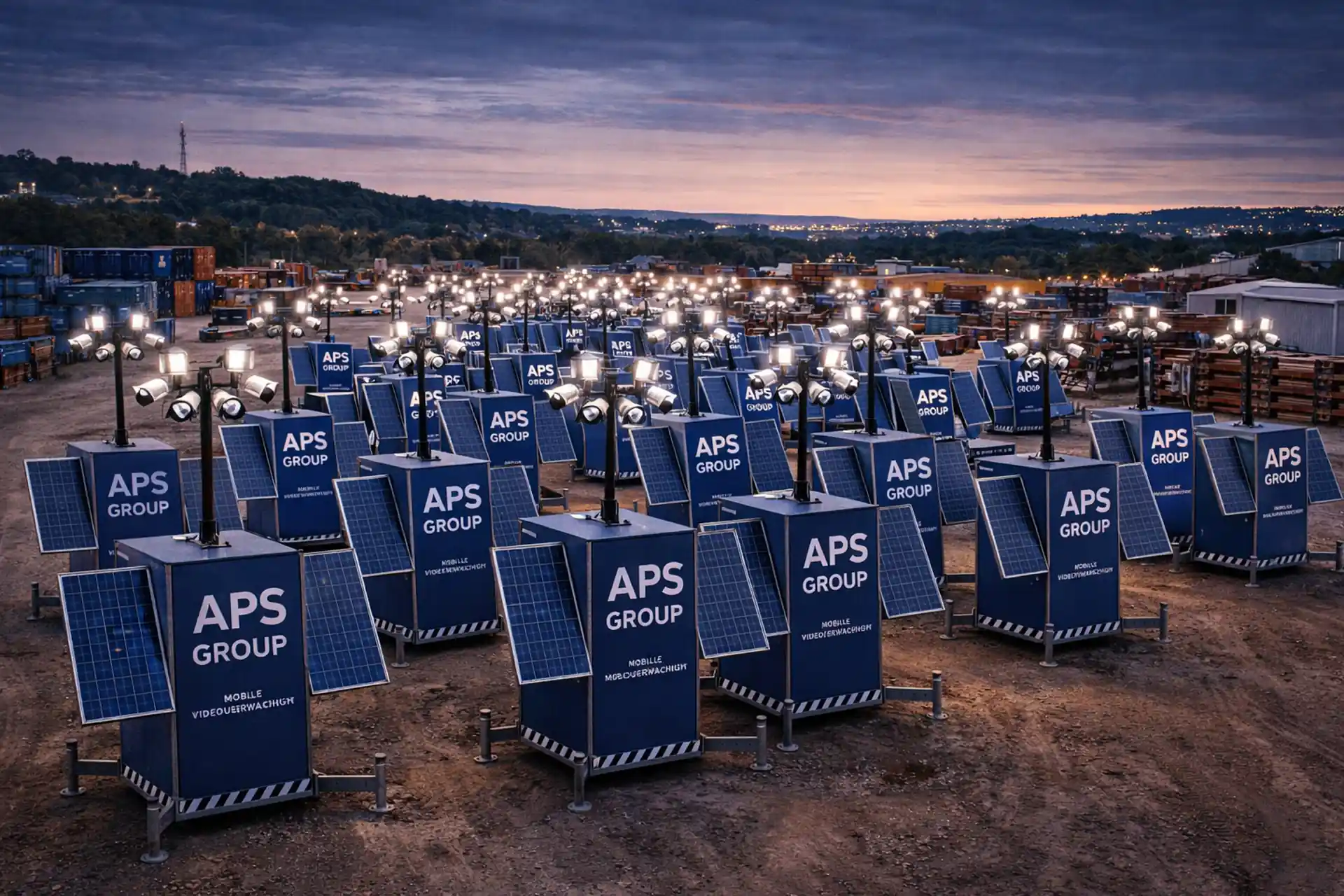 Mobile Videoüberwachung mit Kameratürmen bundesweit für Baustellen, Lagerflächen, Gewerbeareale und große Außenbereiche.