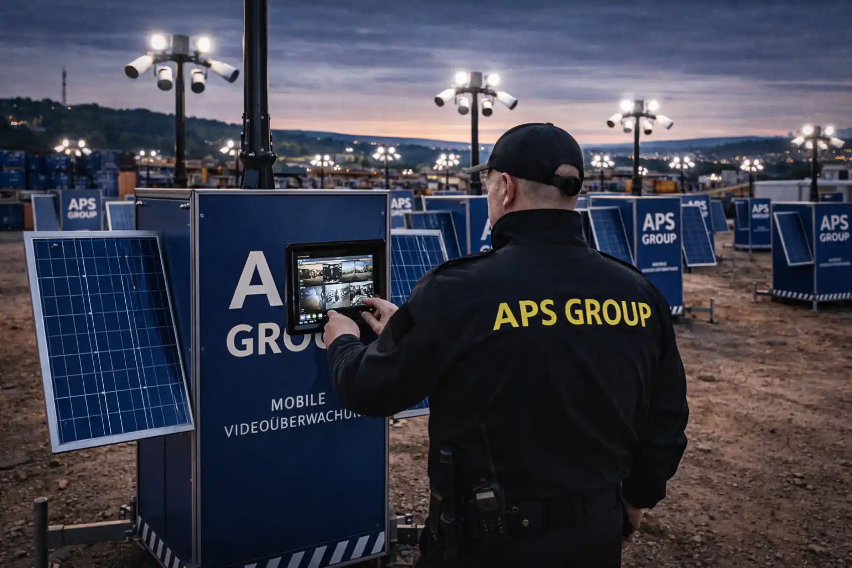 Mobile Videoüberwachung mit Kameratürmen bundesweit auf Baustelle und Außenfläche